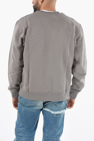 Logo Embossed Crew-neck Sweatshirt