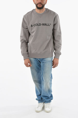 Logo Embossed Crew-neck Sweatshirt