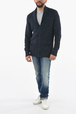 2 Pockets Cotton Blend Cardigan