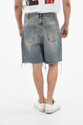 Fray-edged MANHATTAN Denim Shorts
