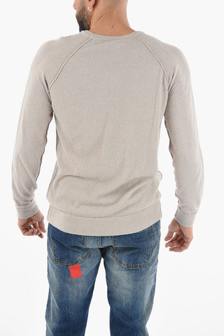 Maglia Girocollo in Cotone Arricciato 