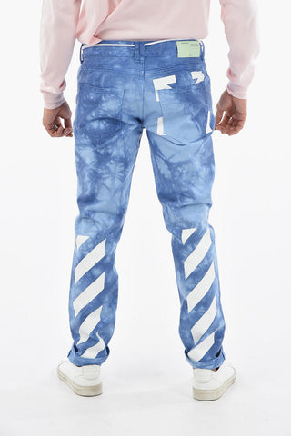 Tie Dye Effect Denims with Rope Belt 18cm
