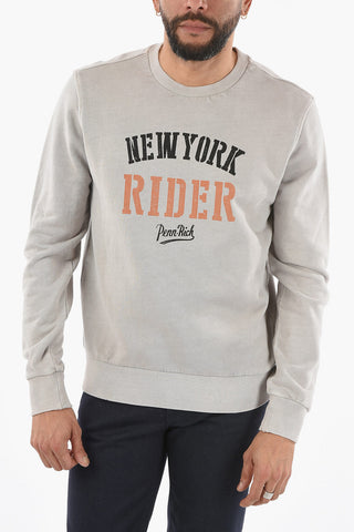 PENN-RICH Front Printed Crew-neck Sweatshirt