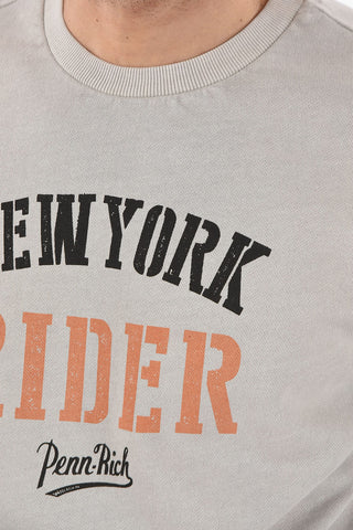 PENN-RICH Front Printed Crew-neck Sweatshirt