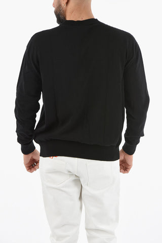 Crew Neck COLOUR CROSS Cotton Sweater