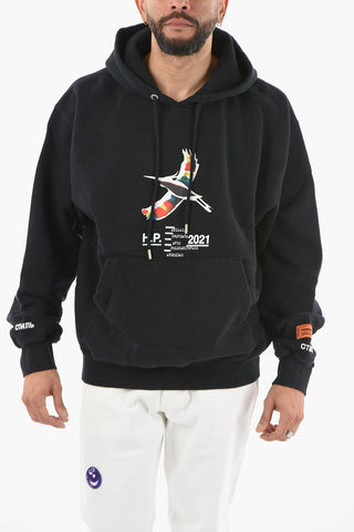 Maxipocketed HERON RAINBOW Cotton Hoodie
