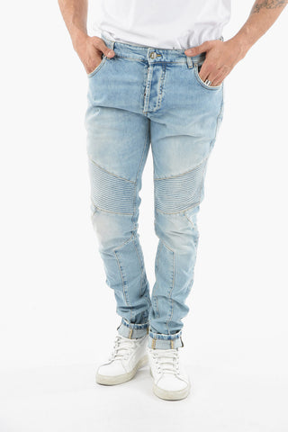 Tapered Fit Biker Jeans 16cm