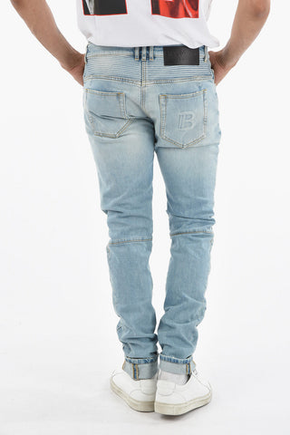 Tapered Fit Biker Jeans 16cm