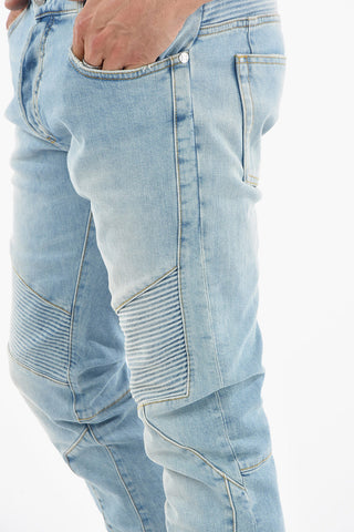Tapered Fit Biker Jeans 16cm