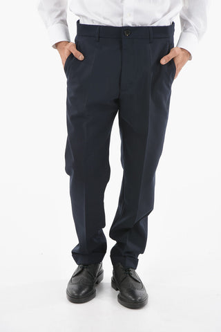 Cuffed Hem Wool Pants