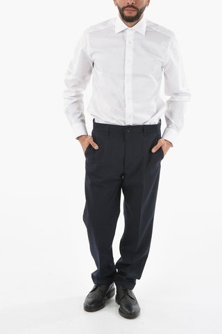 Cuffed Hem Wool Pants