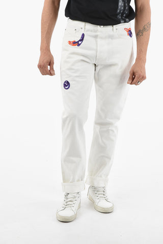 Slim Fit Jeans with Patches 17cm
