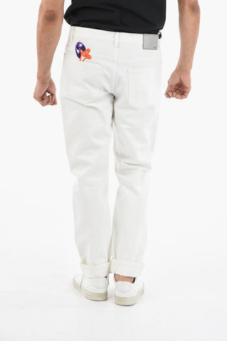 Slim Fit Jeans with Patches 17cm