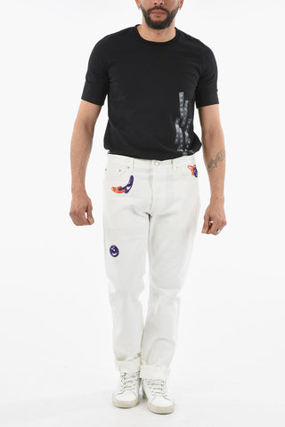 Slim Fit Jeans with Patches 17cm