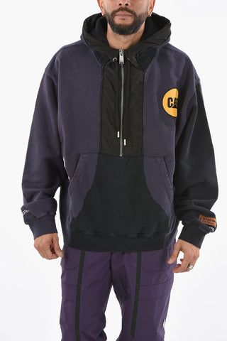 CAT Half Zip Nylon Insert Hoodie