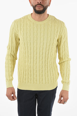 Cable Knit Crew-neck Sweater