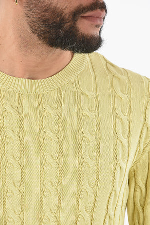 Cable Knit Crew-neck Sweater
