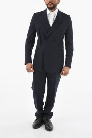 Half Lined Double Breasted Wool Blazer