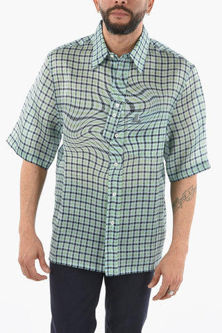 Optical Printed Silk Shirt