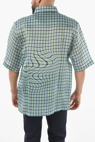 Optical Printed Silk Shirt