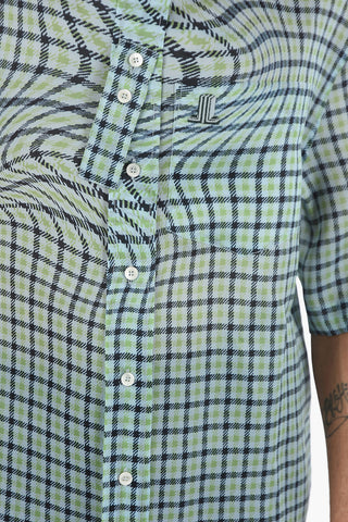 Optical Printed Silk Shirt