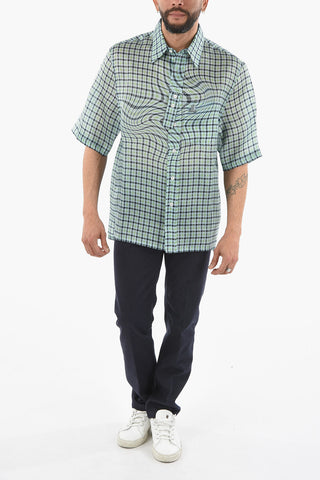 Optical Printed Silk Shirt