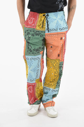 Paisley Patterned ALL OVER BANDANA Nylon Pants
