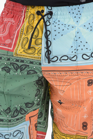 Paisley Patterned ALL OVER BANDANA Nylon Pants