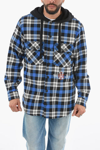 Plaid Check MONOGRAM Hooded Overshirt