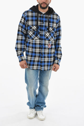 Plaid Check MONOGRAM Hooded Overshirt