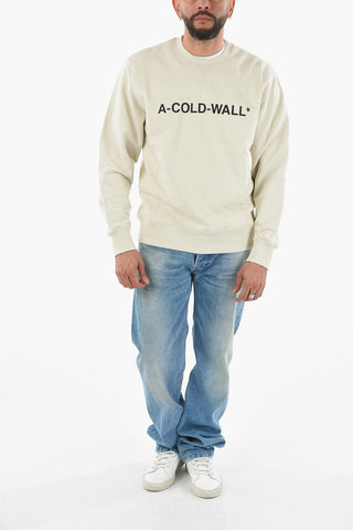 Logo Embossed Crew-neck Sweatshirt