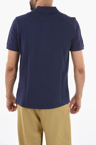 Polo in Cotone Hopsack con Toppa Logo TIGER CREST