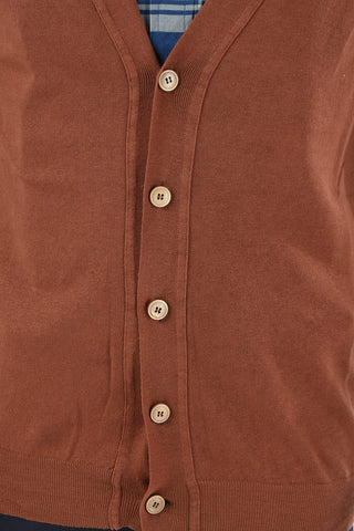 V-Neck Flax and Cotton Vest