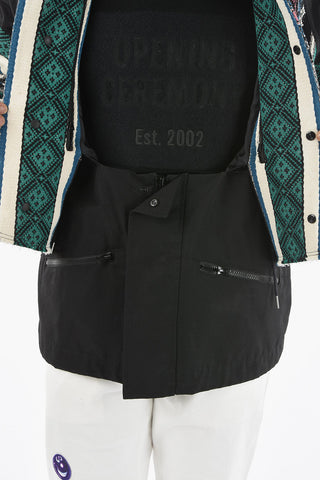 Embroidered Windbreaker with Extractable Hood 
