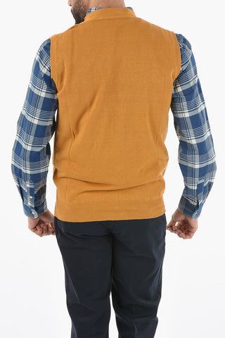 Gilet in Lino e Cotone con Scollo a V