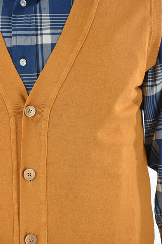 Gilet in Lino e Cotone con Scollo a V