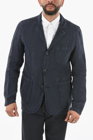 flax notch lapel 3-button blazer