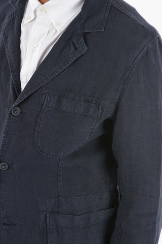 flax notch lapel 3-button blazer