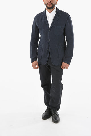 flax notch lapel 3-button blazer
