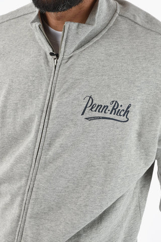 PENN-RICH Solid Color Sweatshirt with Zip Closure