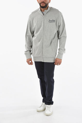 PENN-RICH Solid Color Sweatshirt with Zip Closure