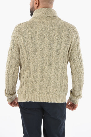 Kable-Knit Linen and Cotton FLAME Maxi Cardigan