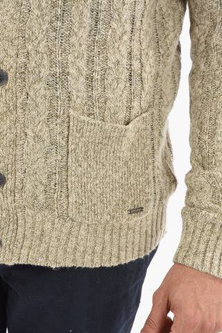 Kable-Knit Linen and Cotton FLAME Maxi Cardigan