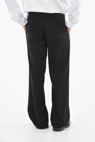 Pantaloni Sartoriali Flare in Lana Vergine 
