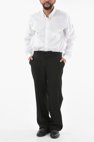 Pantaloni Sartoriali Flare in Lana Vergine 