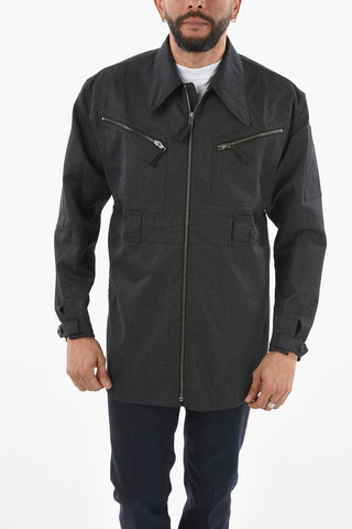 MM10 Overshirt in Lana con Zip Frontale