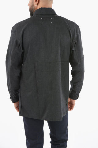 MM10 Overshirt in Lana con Zip Frontale