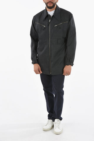 MM10 Overshirt in Lana con Zip Frontale