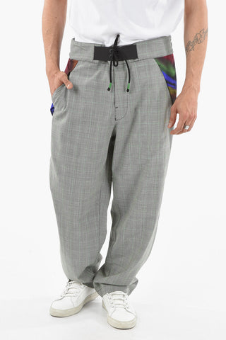 EMPORIO Elastic Waist District Checkered Pants