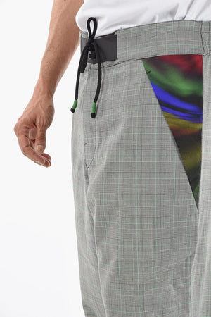 EMPORIO Elastic Waist District Checkered Pants